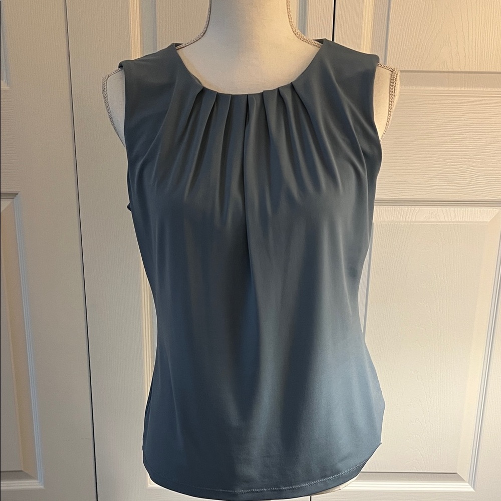 Calvin Klein Pleated Blue Blouse